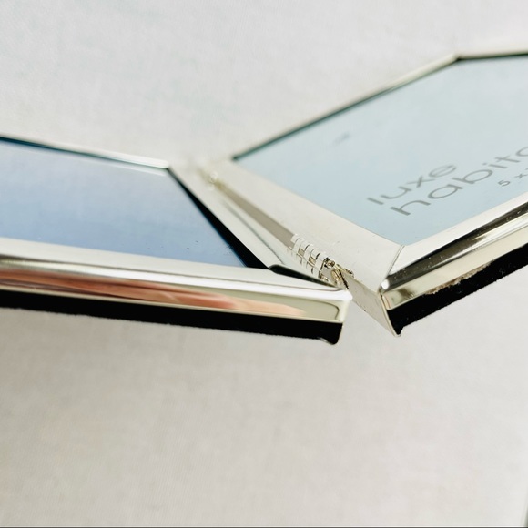NWOT💥 LUXE HABITAT Double 5x7 Silver Photo Frame - Picture 3 of 7